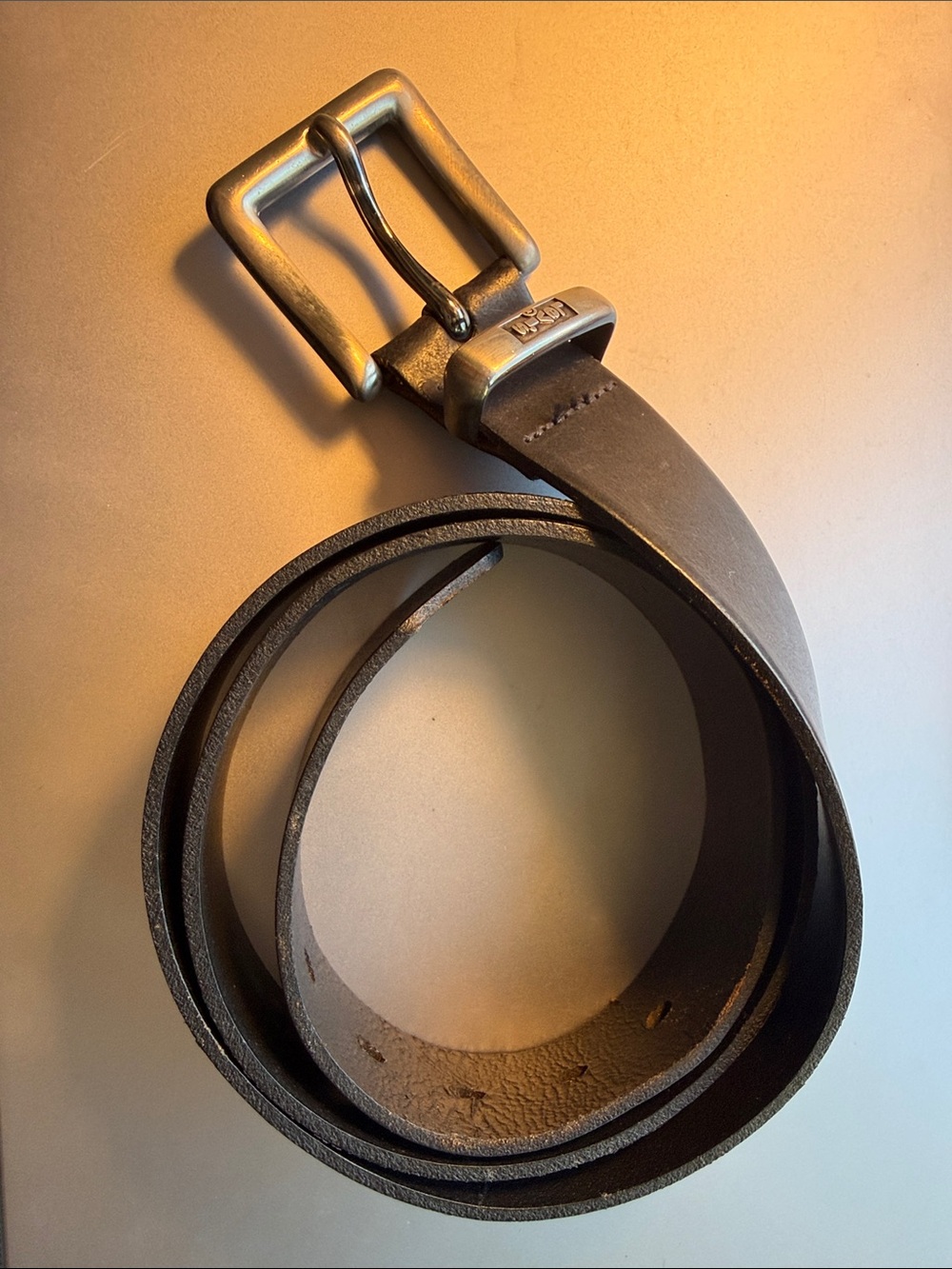 Levi’s Genuine Italian Leather Belt Black USA Made Size 38/95
